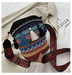 Woven Crossbody Beach Bag