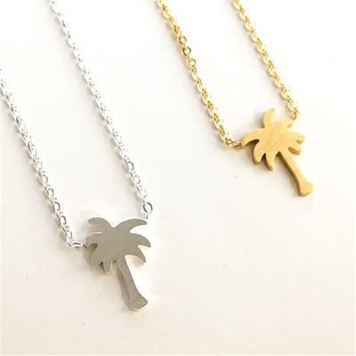 Palm Tree Pendant Necklace