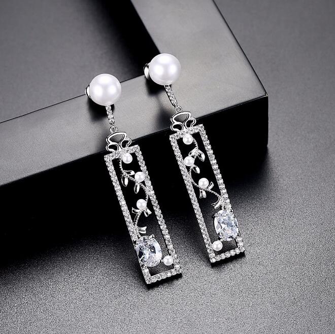 Long Pearl Earrings