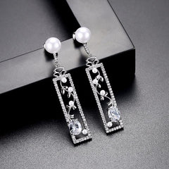 Long Pearl Earrings