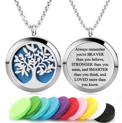 Round Stainless Steel Aromatherapy Pendant