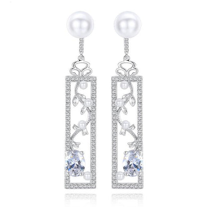 Long Pearl Earrings