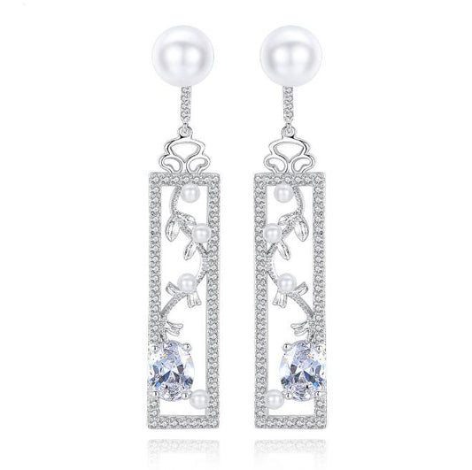 Long Pearl Earrings