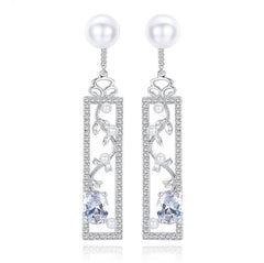 Long Pearl Earrings