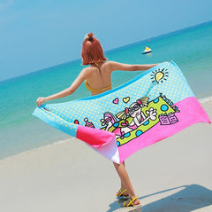 Quick-Dry Bath Towels, Beach Towels, Printed Towels