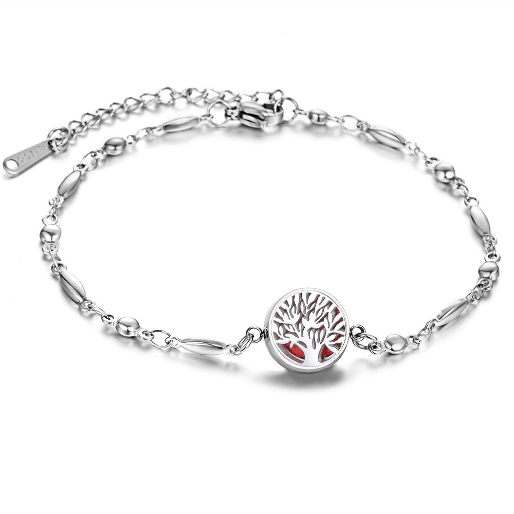 Adjustable Stainless Steel Aromatherapy Bracelet