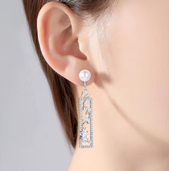 Long Pearl Earrings