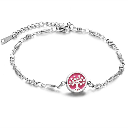 Adjustable Stainless Steel Aromatherapy Bracelet