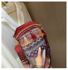 Woven Crossbody Beach Bag
