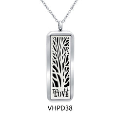 Stainless Steel Aromatherapy Pendant Necklace