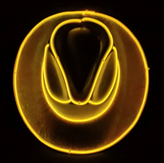 Halloween Carnival Party LED Wireless Fluorescent Colorful Cowboy Flashing Hat