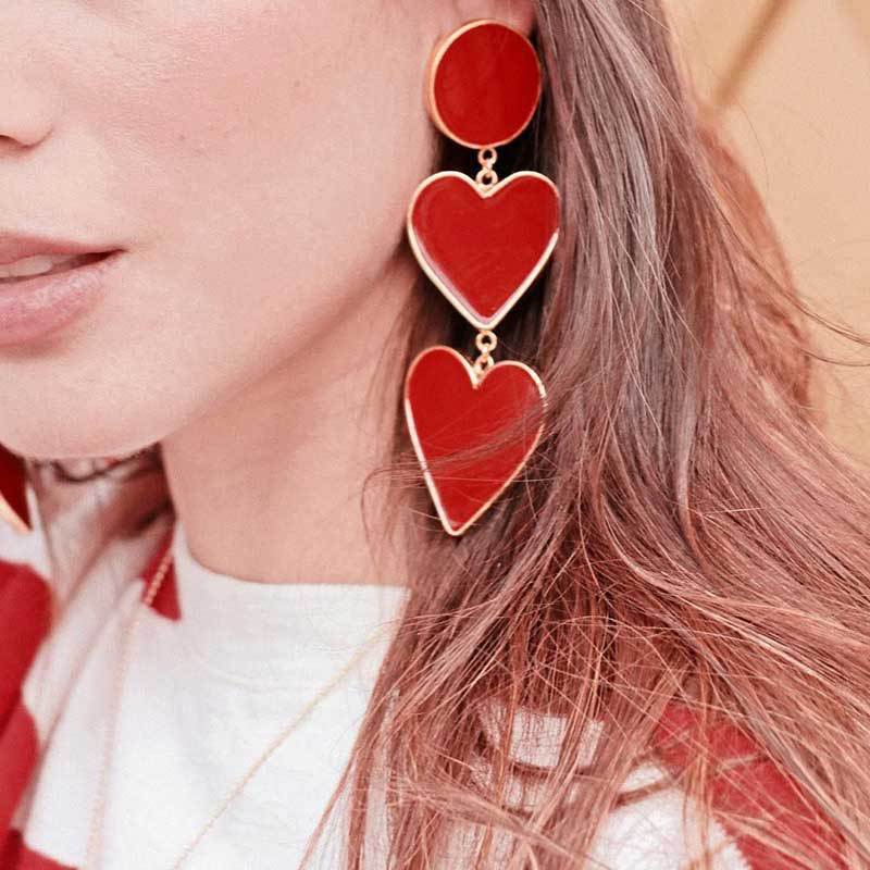 Red Heart Earrings