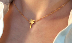 Palm Tree and Coconut Tree Plant Necklace