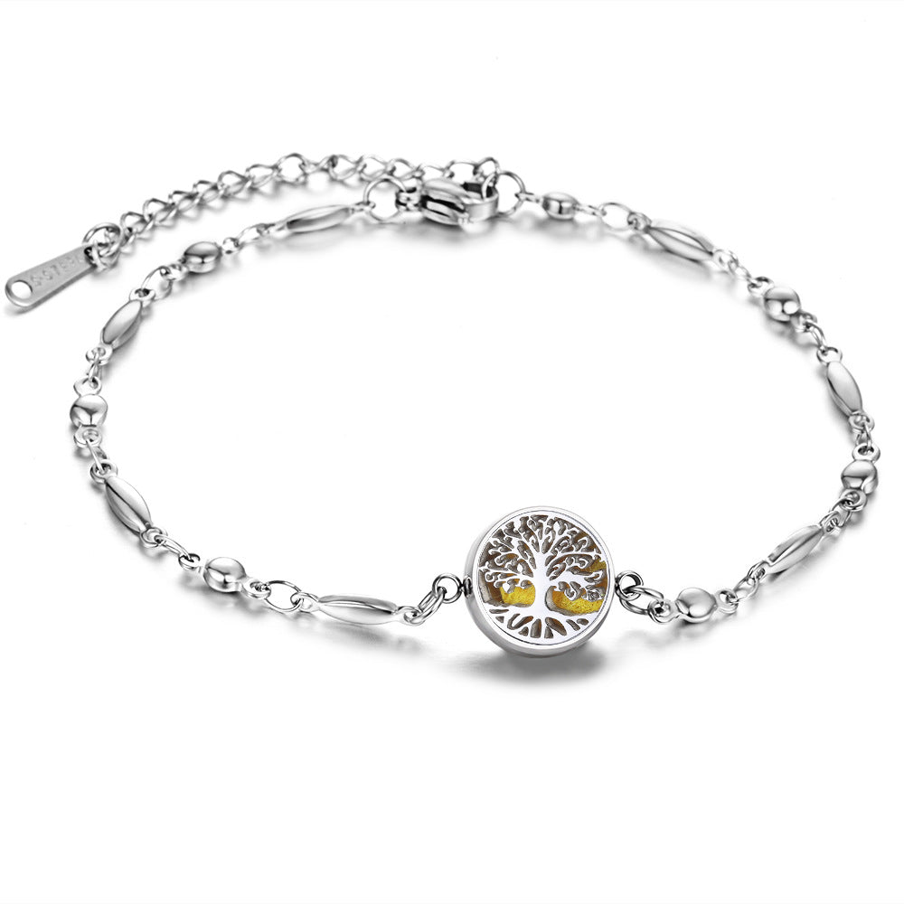 Adjustable Stainless Steel Aromatherapy Bracelet