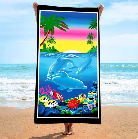 Vibrant Microfiber Beach Towel