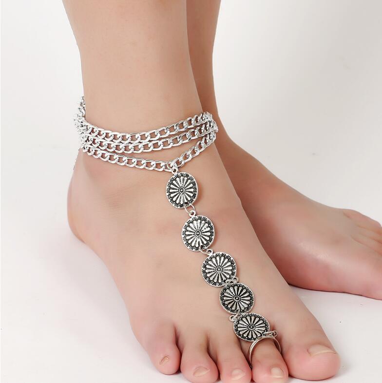 Vintage Floral Beach Anklet