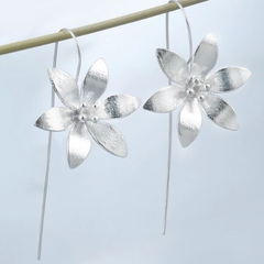 Long Floral Earrings, Bellflower Earrings