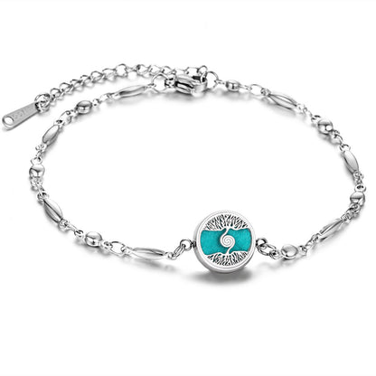 Adjustable Stainless Steel Aromatherapy Bracelet