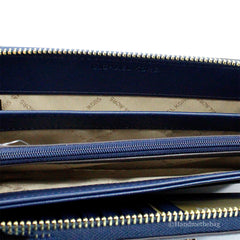 Michael Kors Jet Set Travel Large Navy Continental Wallet