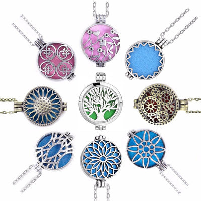 Dual-Sided Stainless Steel Aromatherapy Necklace Jewelry