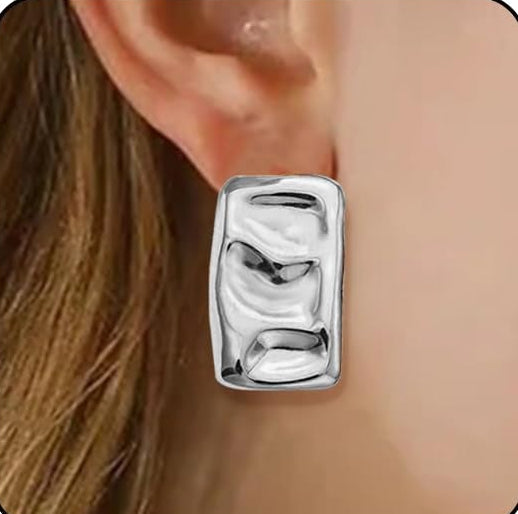 Silver Geometric Earrings
