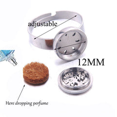 Adjustable Mini Stainless Steel Aromatherapy Ring