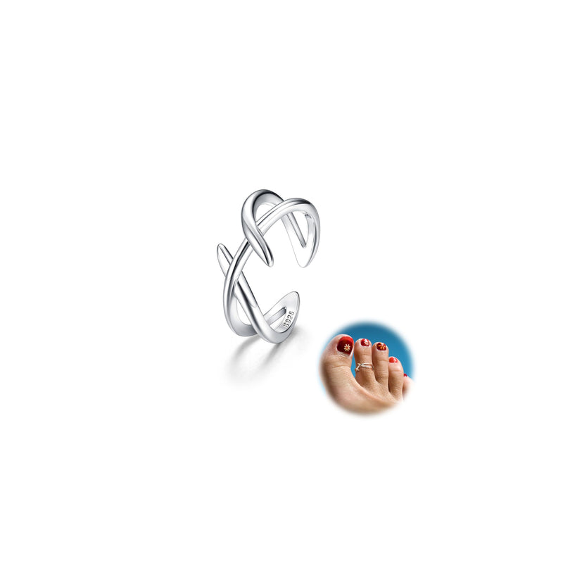 Sterling Silver Twist Toe Ring