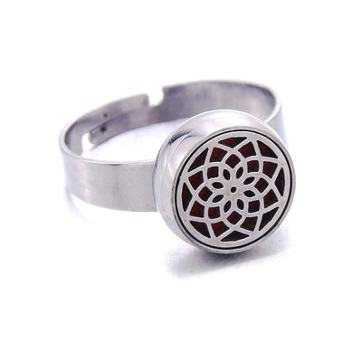 Adjustable Mini Stainless Steel Aromatherapy Ring