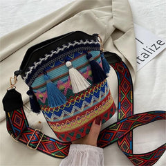 Woven Crossbody Beach Bag