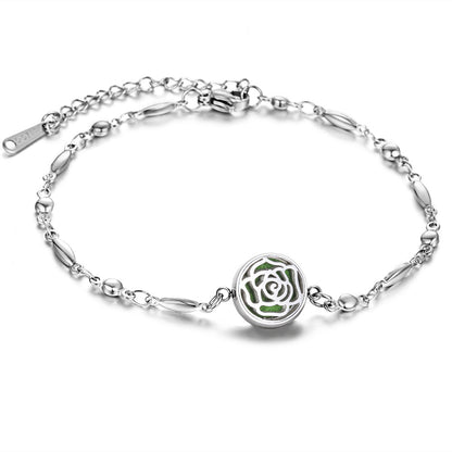 Adjustable Stainless Steel Aromatherapy Bracelet