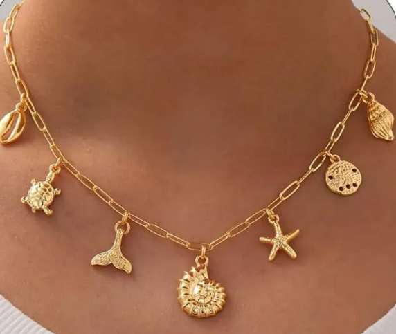 Shell and Starfish Beach Necklace