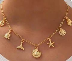 Shell Starfish Beach Necklace