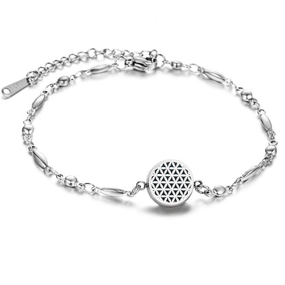 Adjustable Stainless Steel Aromatherapy Bracelet