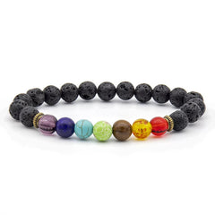 Colorful Lava Stone Aromatherapy Bracelet for Yoga